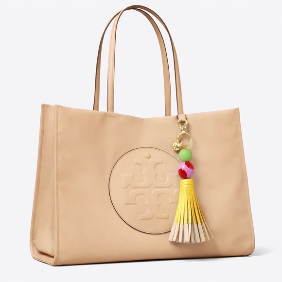 Tory Burch Handbags - Tory Burch Leather Tassel Bag Charm / Keychain – Colorblock Beads